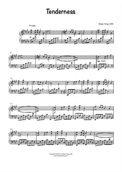 Tenderness for Solo Piano by Shao Ying Low sheet music on