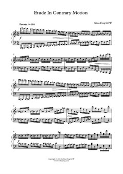 Etude In Contrary Motion for Solo Piano