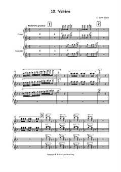 Volière, arranged for Piano Duet